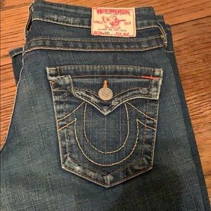 True Religion Joey Flare sz 27 distressed jeans